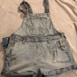 Jean short overalls